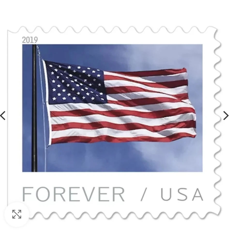 Forever Stamps Roll Of 100 First Class USPS Stamp 2019 Mail U.S.A. Flag Postage‎